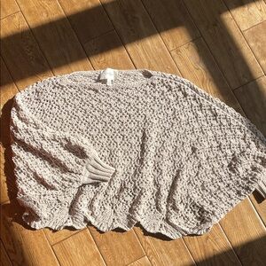 Jessica Simpson Textured Cream Poncho